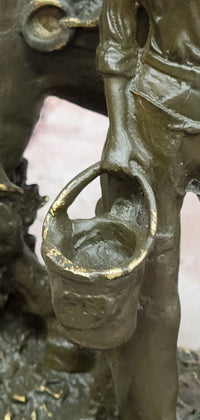 Cowgirl with Rearing Horse Bronze - Western Equestrian Art