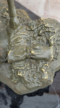Cowgirl with Rearing Horse Bronze - Western Equestrian Art