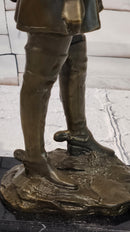 Bronze Musketeer Statue Sculpture Sword Fine Detailed Casting Signed Artist M. Lopez