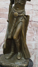 Mythological Goddess with Bird Bronze - Celtic Norse Signed Art