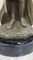 Mythological Goddess with Bird Bronze - Celtic Norse Signed Art