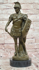 Bronze Roman Warrior - Greek Soldier Sculpture
