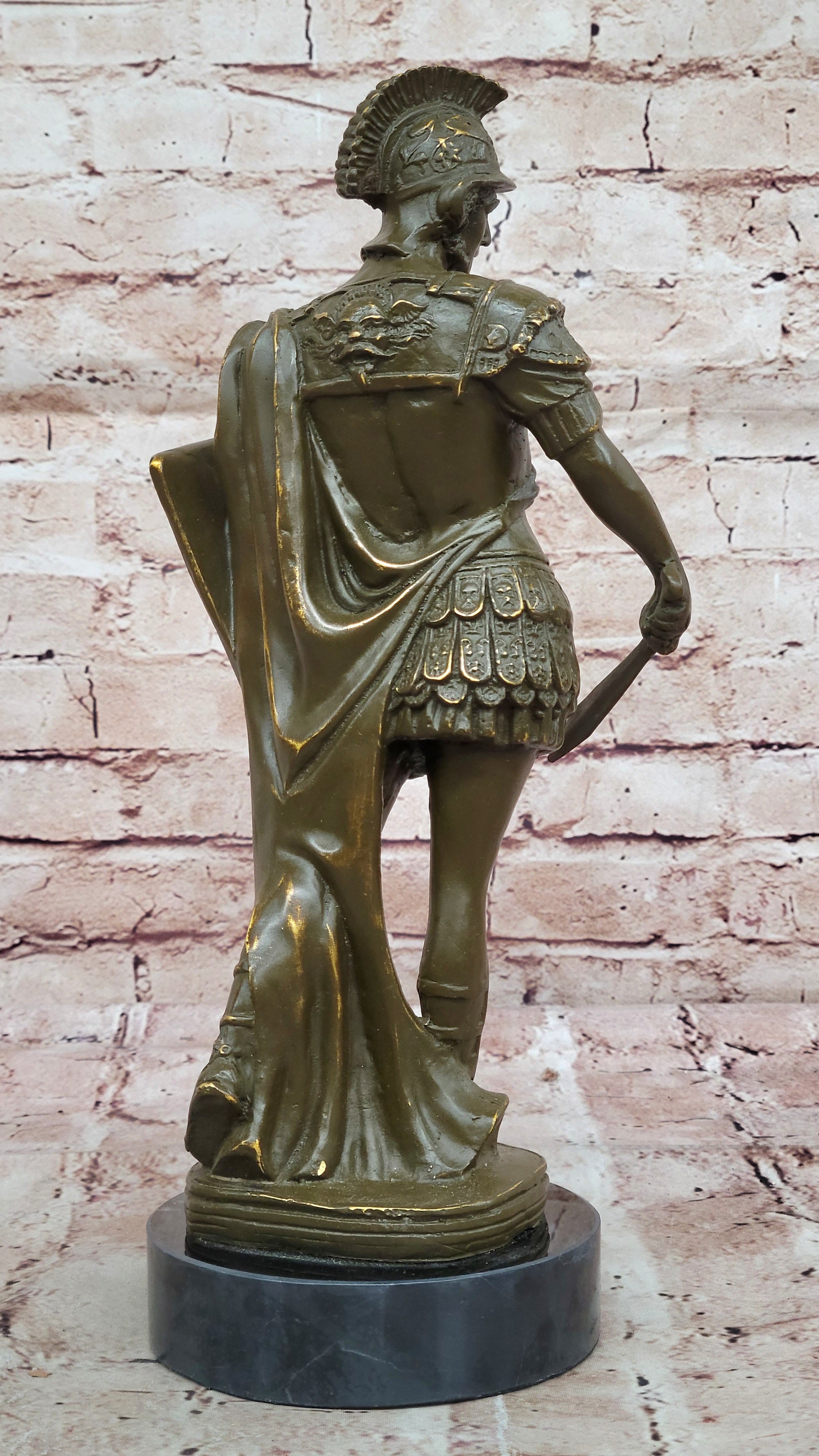 Bronze Roman Warrior - Greek Soldier Sculpture
