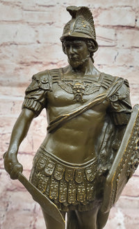 Bronze Roman Warrior - Greek Soldier Sculpture