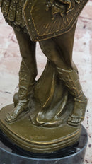 Bronze Roman Warrior - Greek Soldier Sculpture
