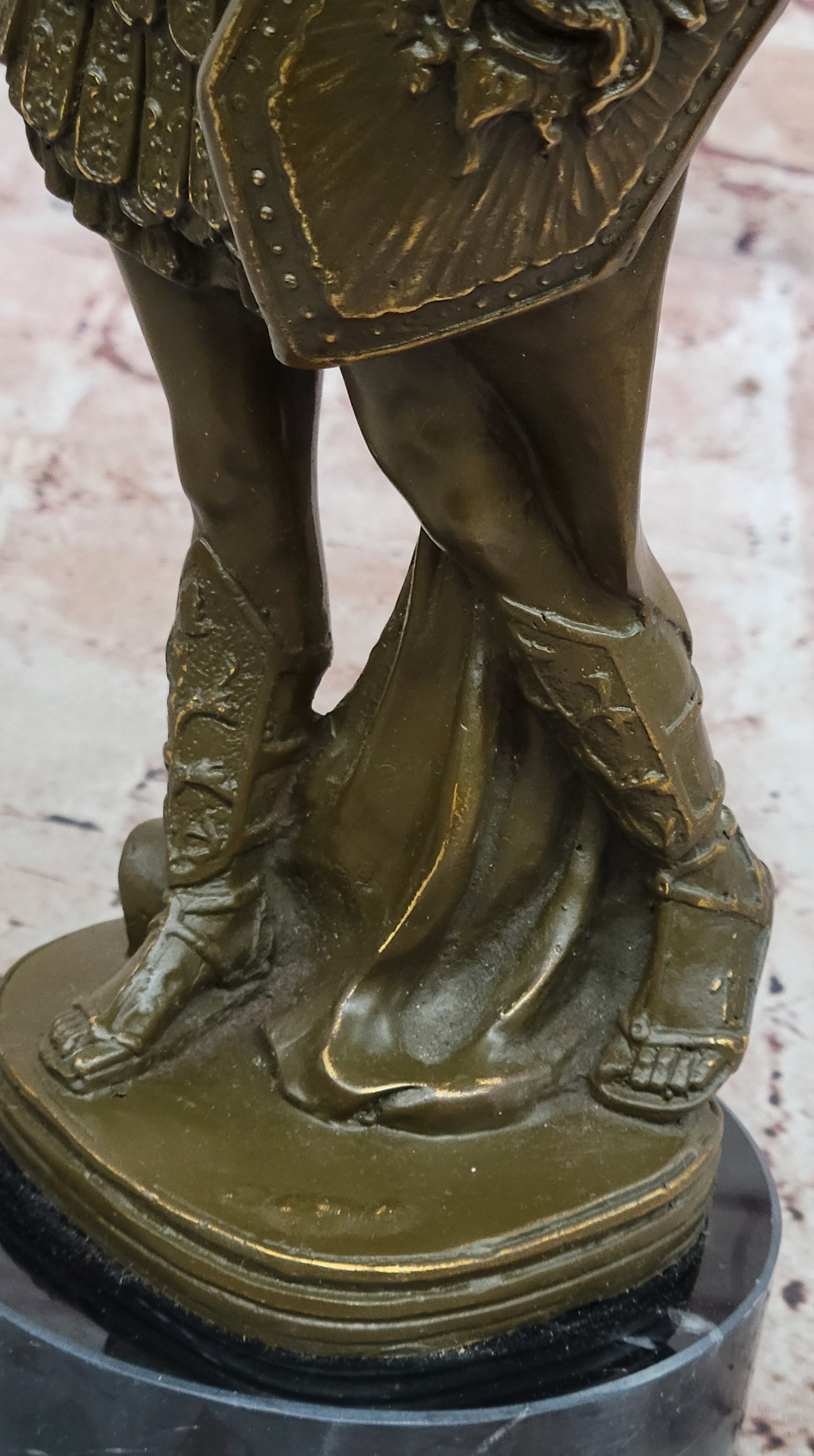 Bronze Roman Warrior - Greek Soldier Sculpture