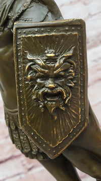 Bronze Roman Warrior - Greek Soldier Sculpture
