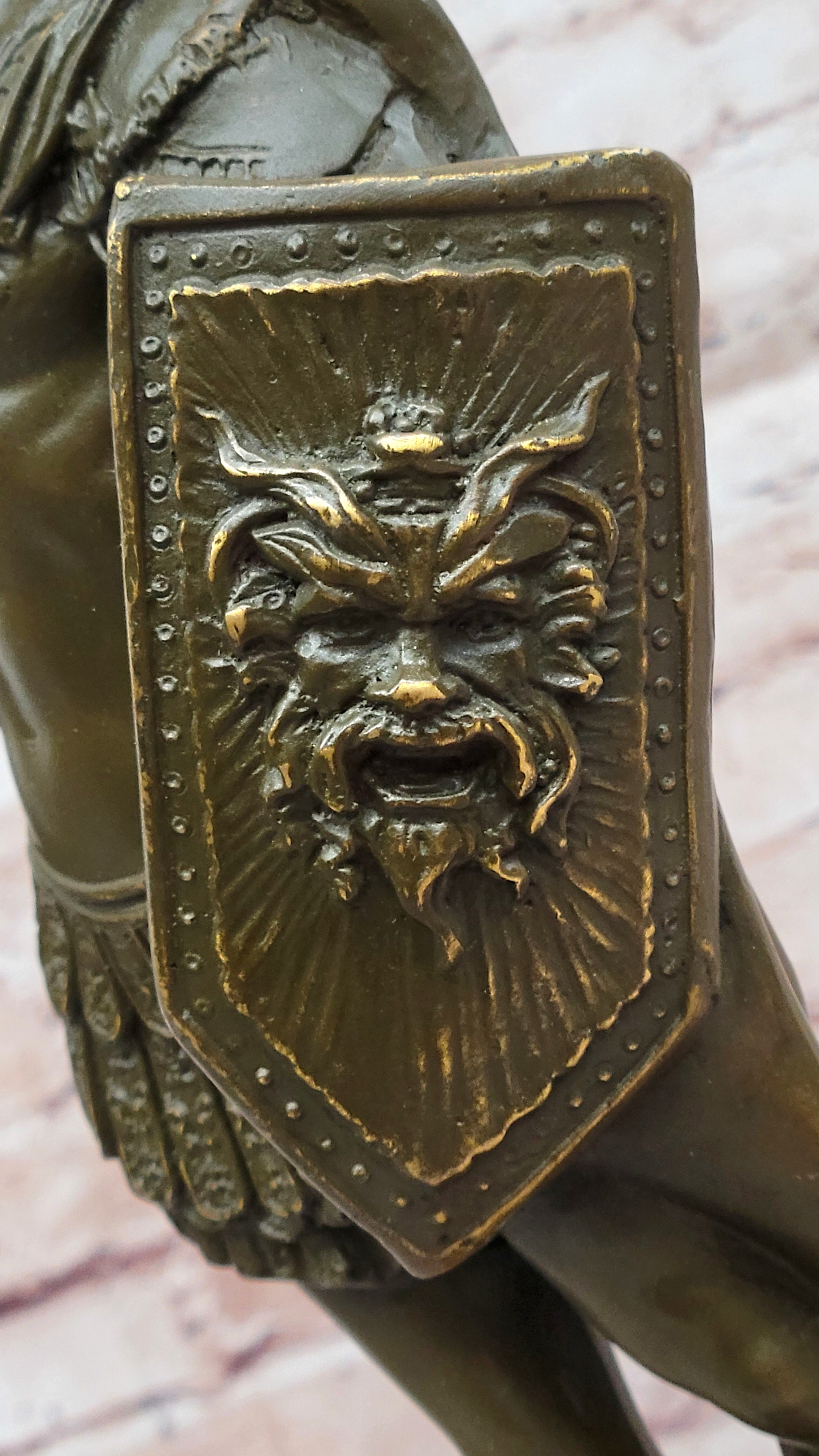 Bronze Roman Warrior - Greek Soldier Sculpture
