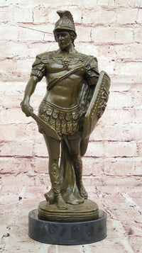 Bronze Roman Warrior - Greek Soldier Sculpture