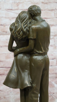 Bronze Sculpture of Young Family with Newborn by Milo