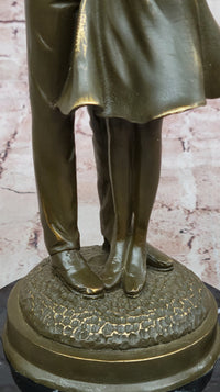 Bronze Sculpture of Young Family with Newborn by Milo