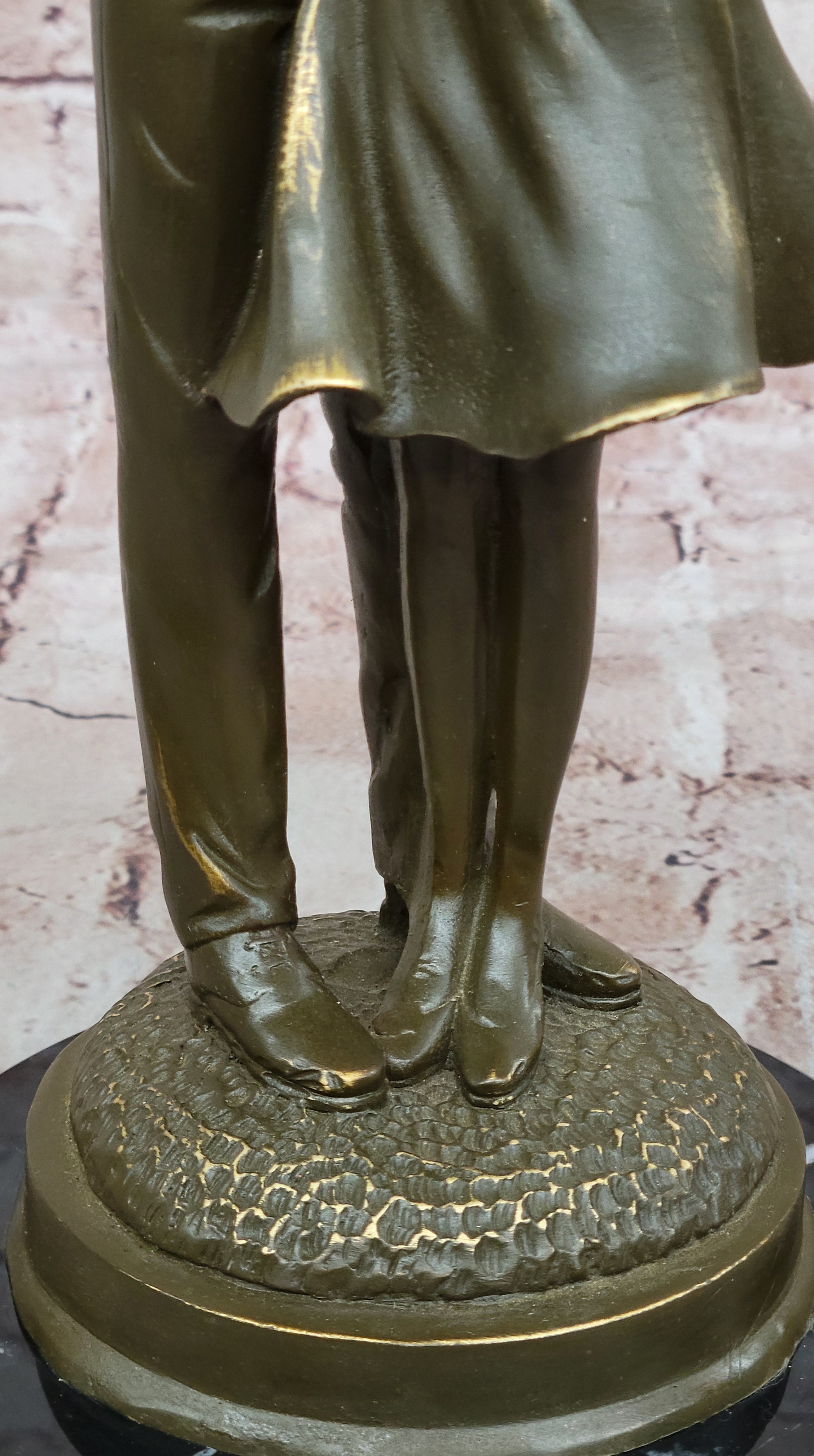 Bronze Sculpture of Young Family with Newborn by Milo
