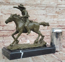 Cowboy on Galloping Horse Bronze - Wild West Art