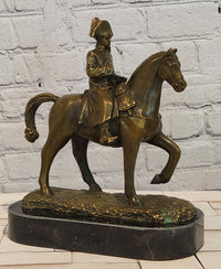 Signed Original Milo Bronze Metal Statue of Napoleon on Horseback Sculpture Figurine