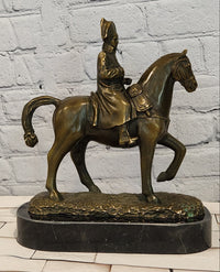 Signed Original Milo Bronze Metal Statue of Napoleon on Horseback Sculpture Figurine