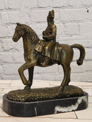 Signed Original Milo Bronze Metal Statue of Napoleon on Horseback Sculpture Figurine