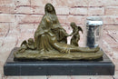 Pietà with Cherubs Bronze Sculpture - Virgin Mary and Jesus