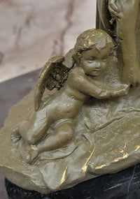 Pietà with Cherubs Bronze Sculpture - Virgin Mary and Jesus