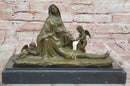 Pietà with Cherubs Bronze Sculpture - Virgin Mary and Jesus