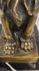 Bronze Casting Lion with Crown Sculpture King of Beasts Statue Signed Milo Artwork
