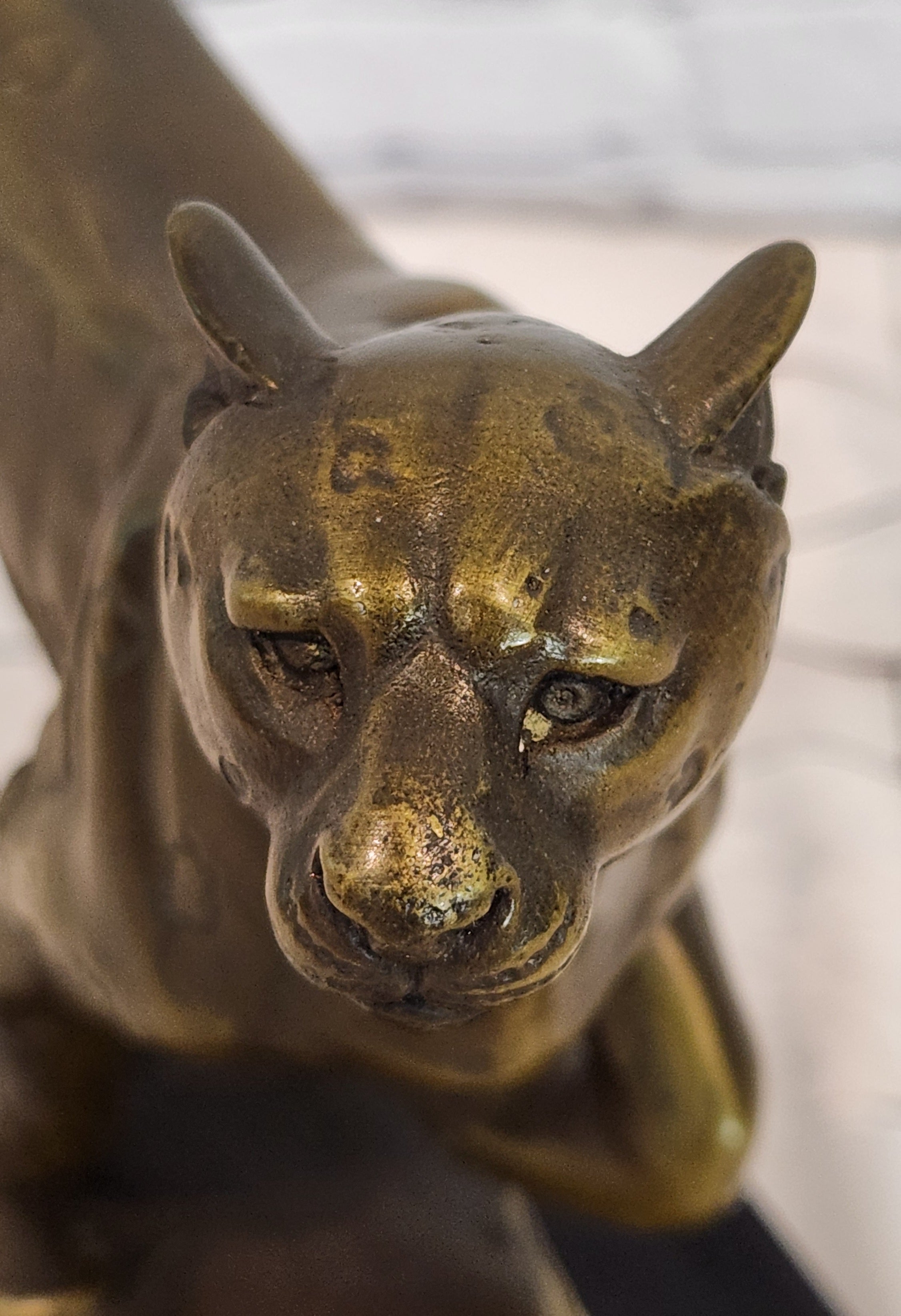 Running Cheetah Sculpture Figurine Bronze Wild Cat Wildlife Artwork by Cain Statue