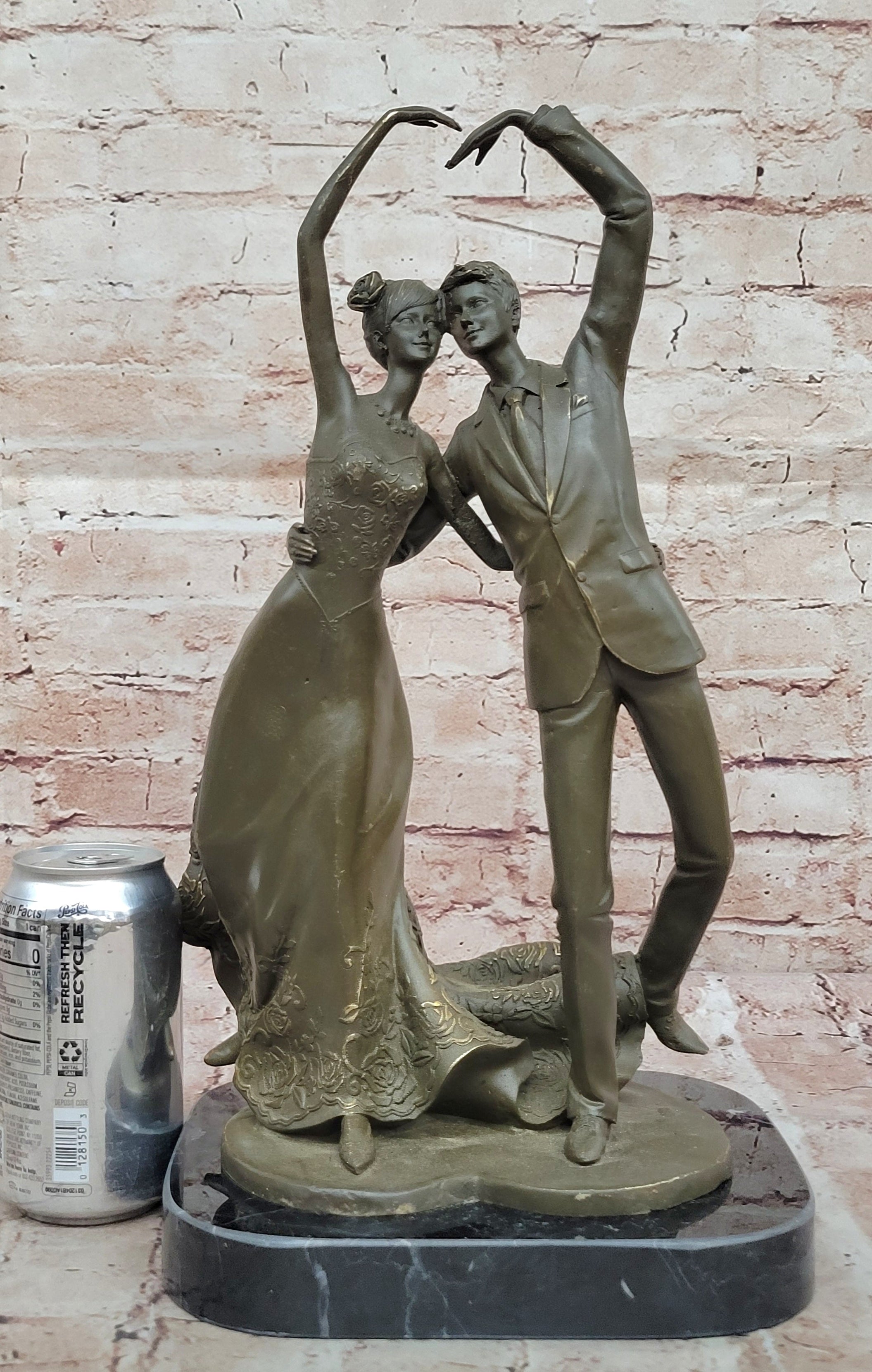 Dancing Couple Bronze Sculpture – Love Theme Art