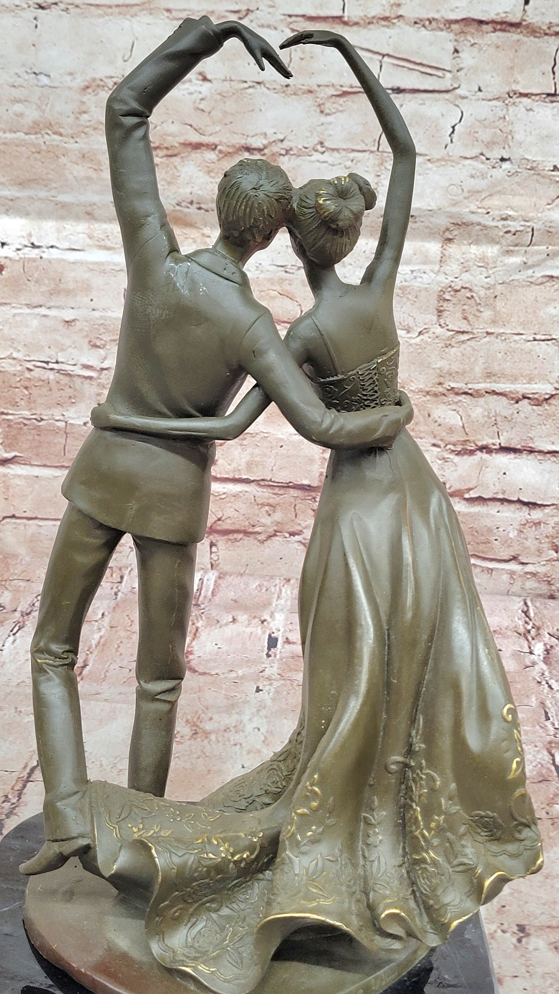 Dancing Couple Bronze Sculpture – Love Theme Art