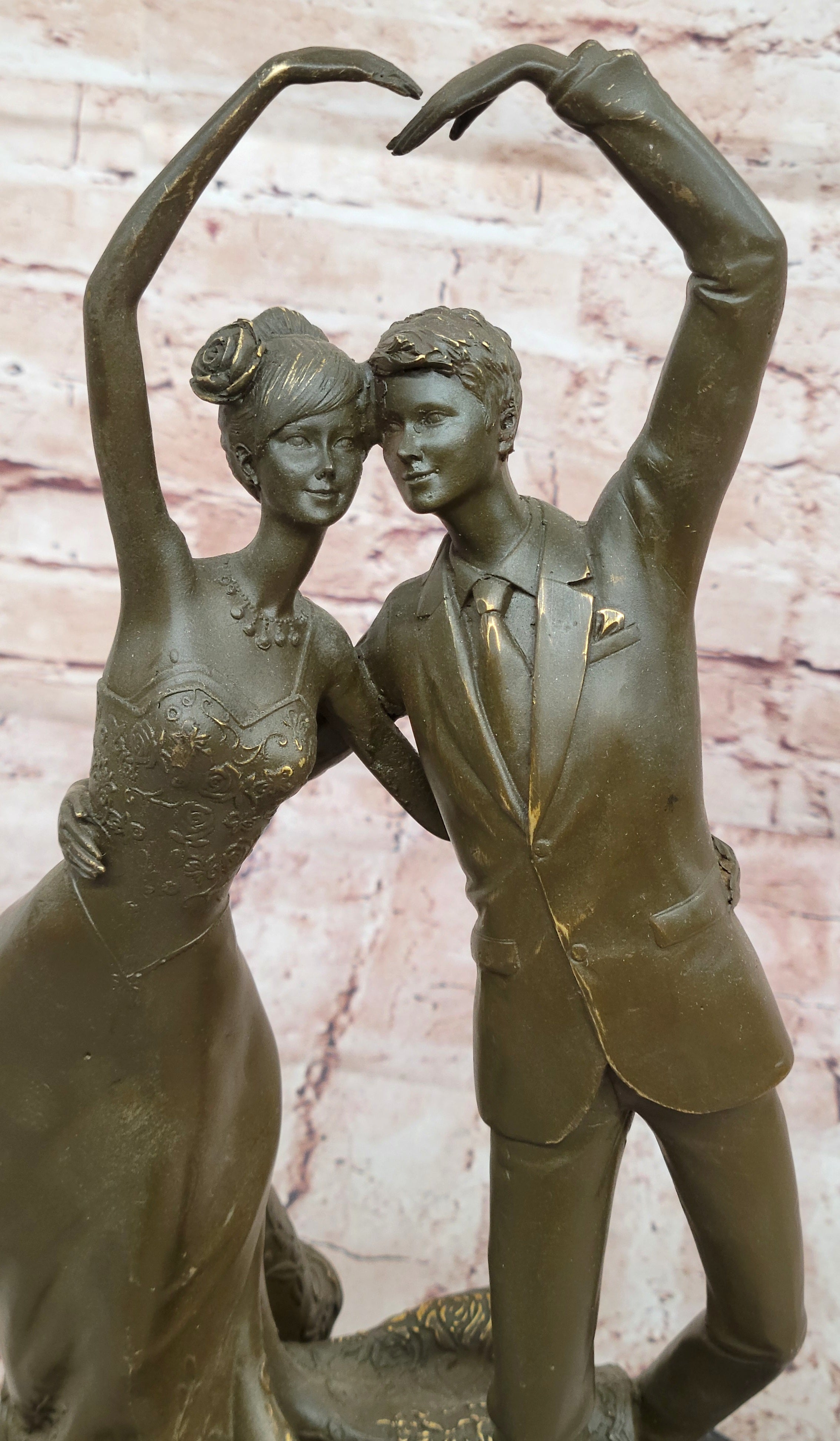 Dancing Couple Bronze Sculpture – Love Theme Art