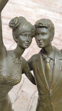 Dancing Couple Bronze Sculpture – Love Theme Art
