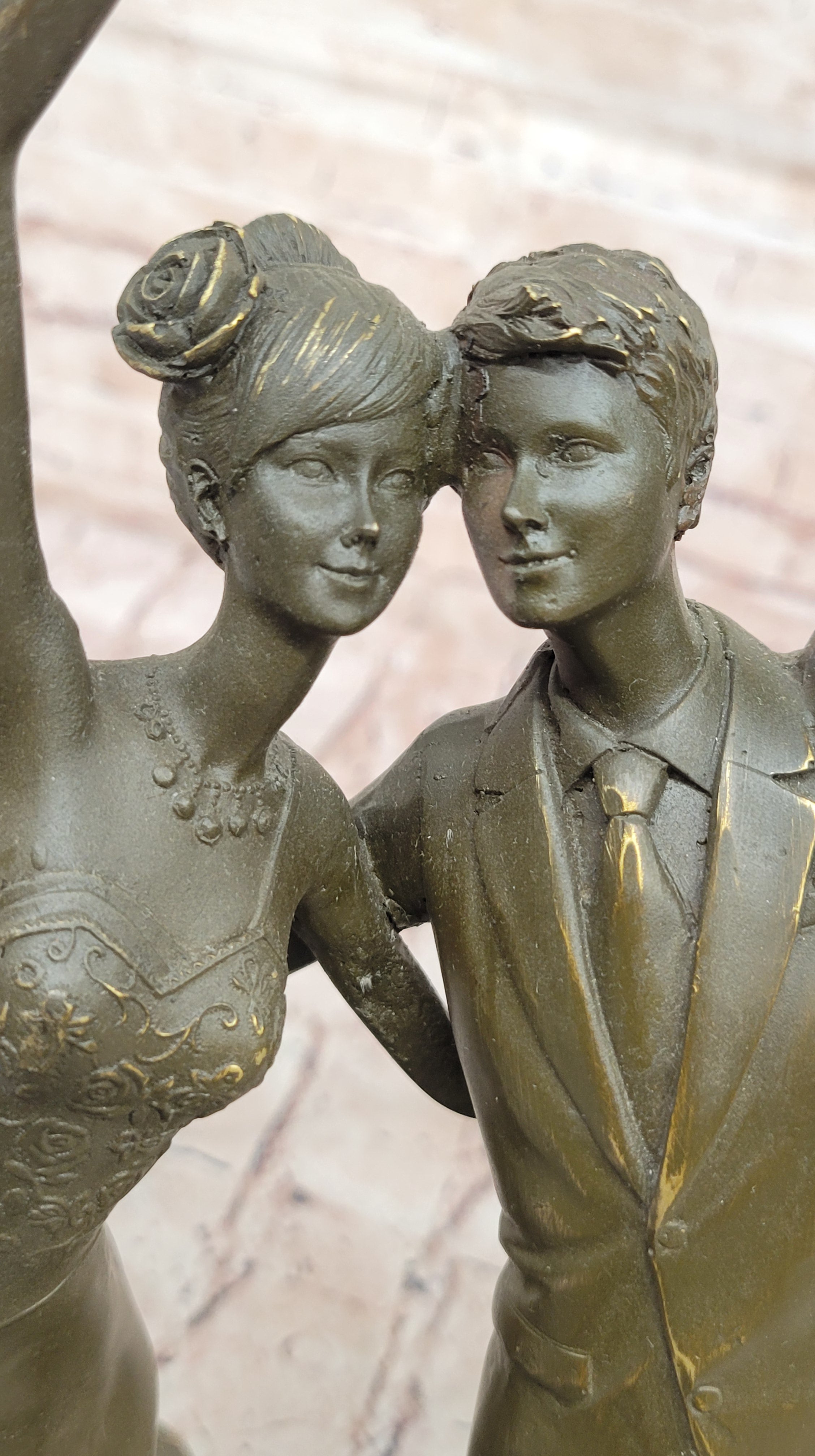 Dancing Couple Bronze Sculpture – Love Theme Art