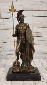 Greek Warrior Hero Achilles Hercules Odysseus Mythology Statue Sculpture Bronze Metal