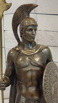 Greek Warrior Hero Achilles Hercules Odysseus Mythology Statue Sculpture Bronze Metal