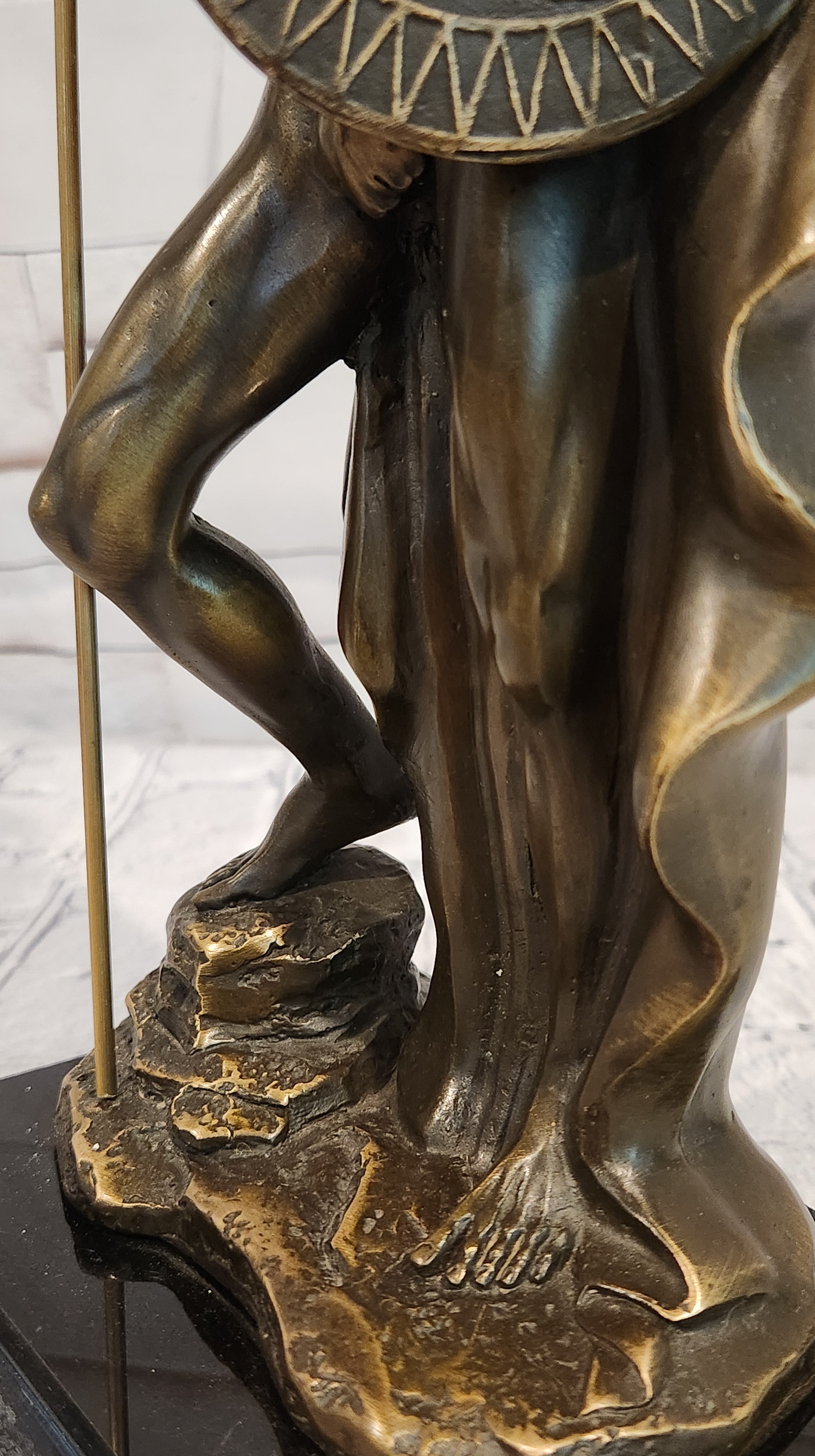 Greek Warrior Hero Achilles Hercules Odysseus Mythology Statue Sculpture Bronze Metal