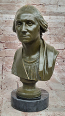 Bronze Bust of George Washington on Marble Base