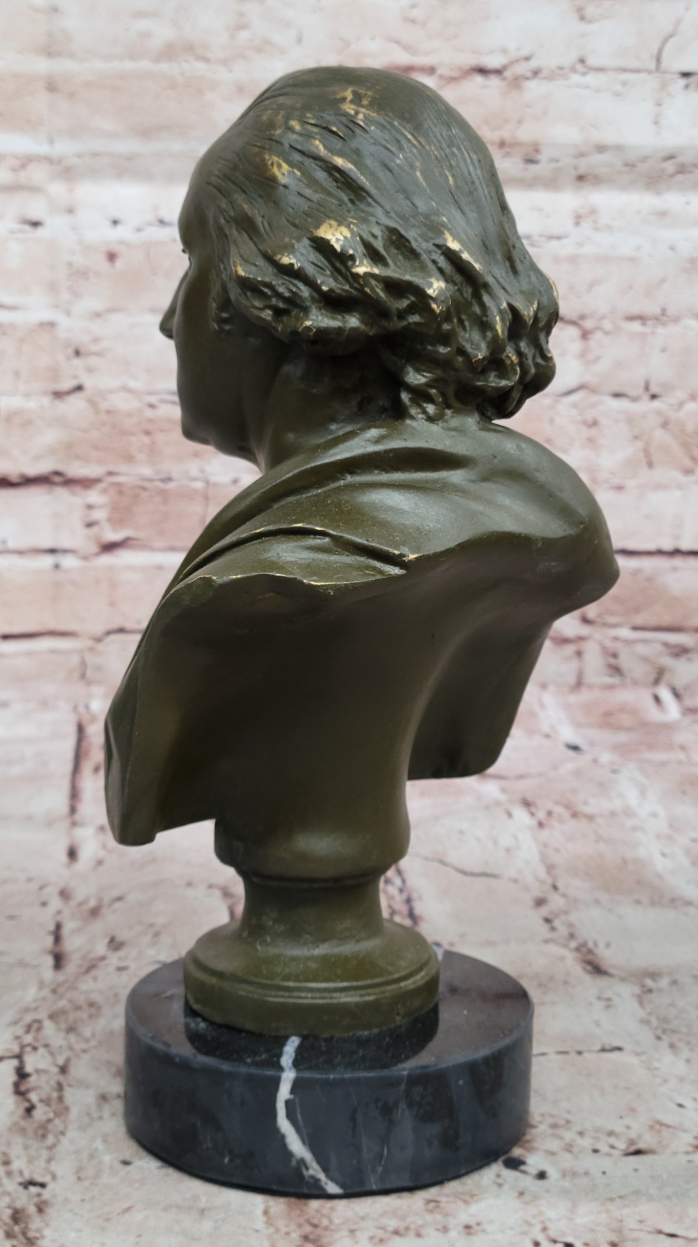 Bronze Bust of George Washington on Marble Base