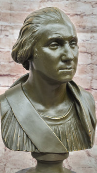 Bronze Bust of George Washington on Marble Base
