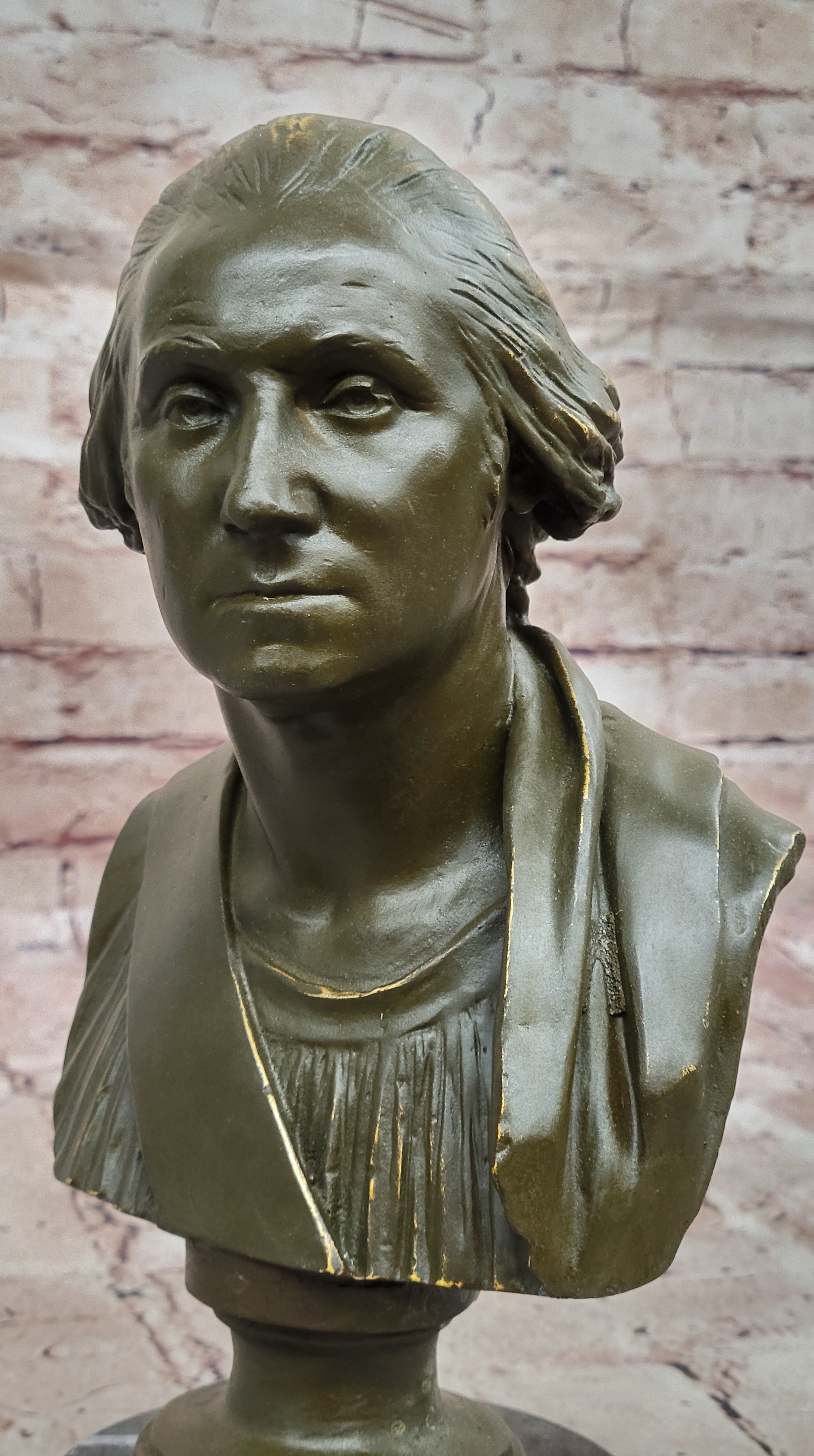Bronze Bust of George Washington on Marble Base