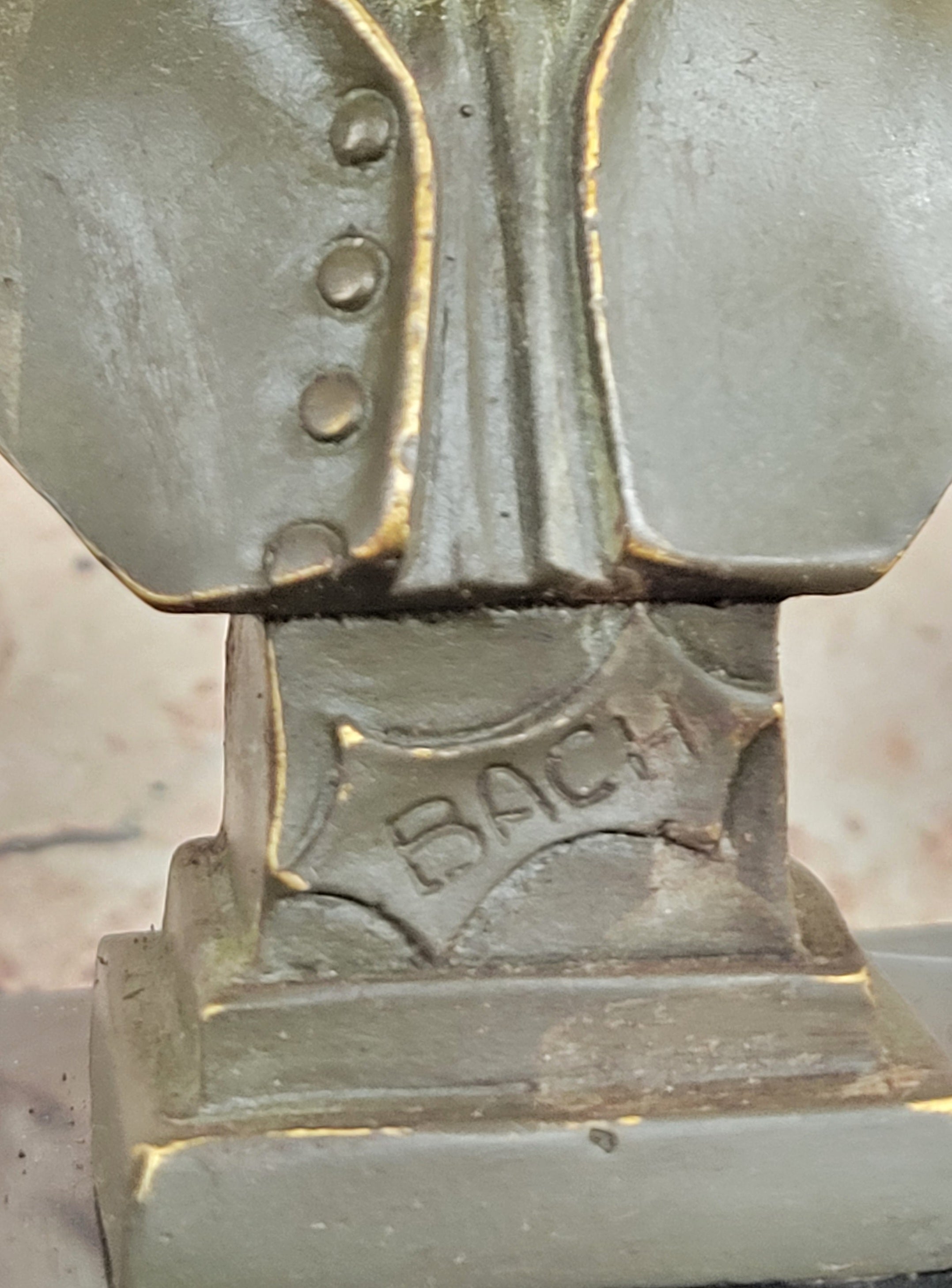 Johann Sebastian Bach Bronze Sculpture on Marble Base