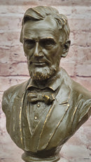 Abraham Lincoln Bronze Bust on Marble Base