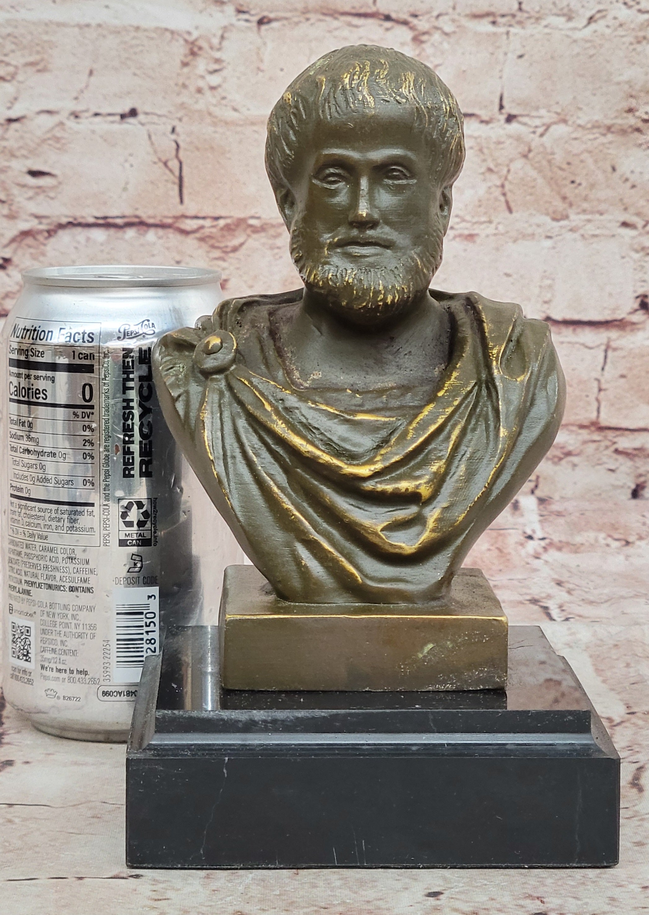 Aristotle Bronze Bust - Ancient Greek Philosopher Art