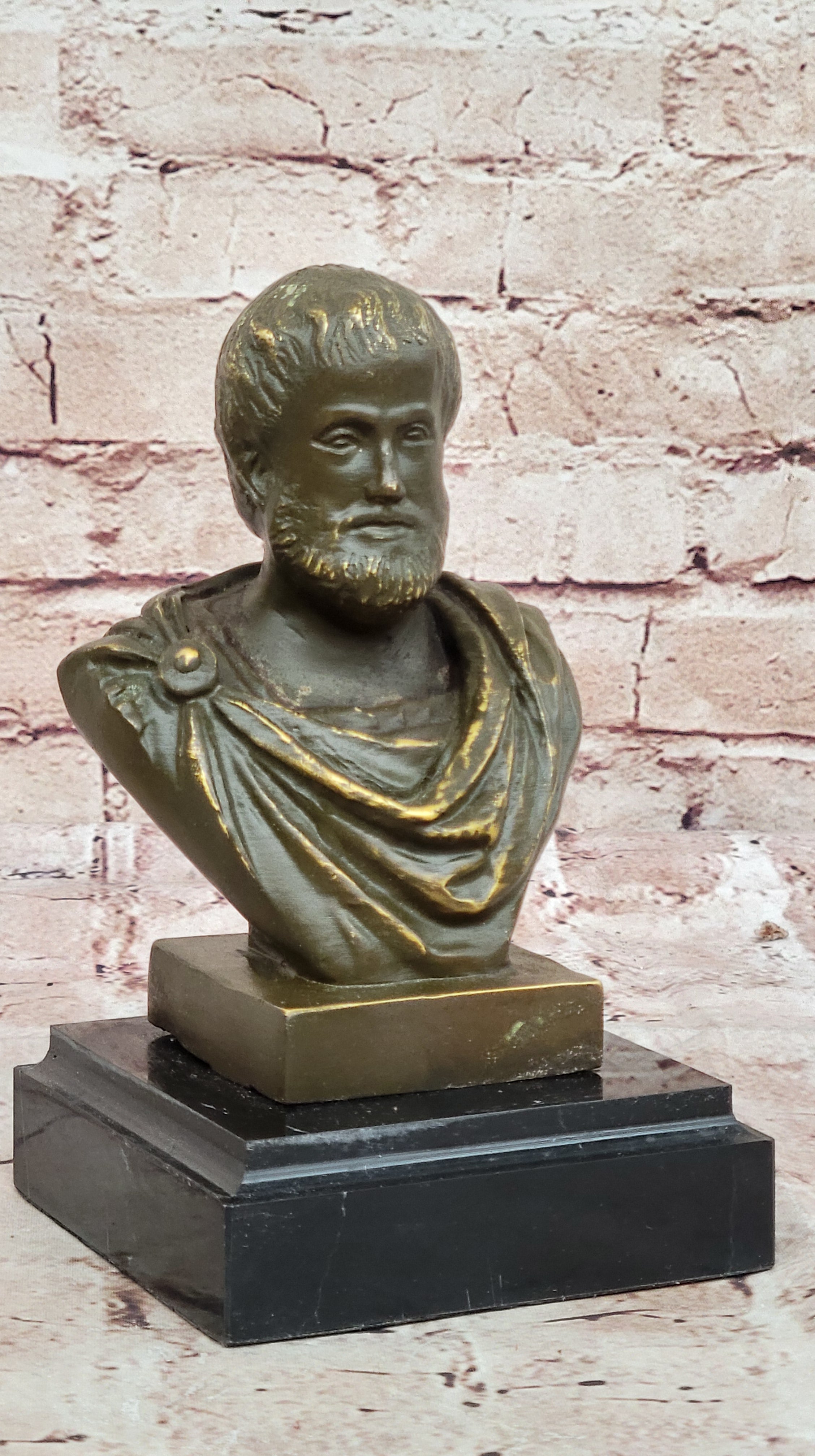 Aristotle Bronze Bust - Ancient Greek Philosopher Art