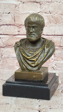 Aristotle Bronze Bust - Ancient Greek Philosopher Art