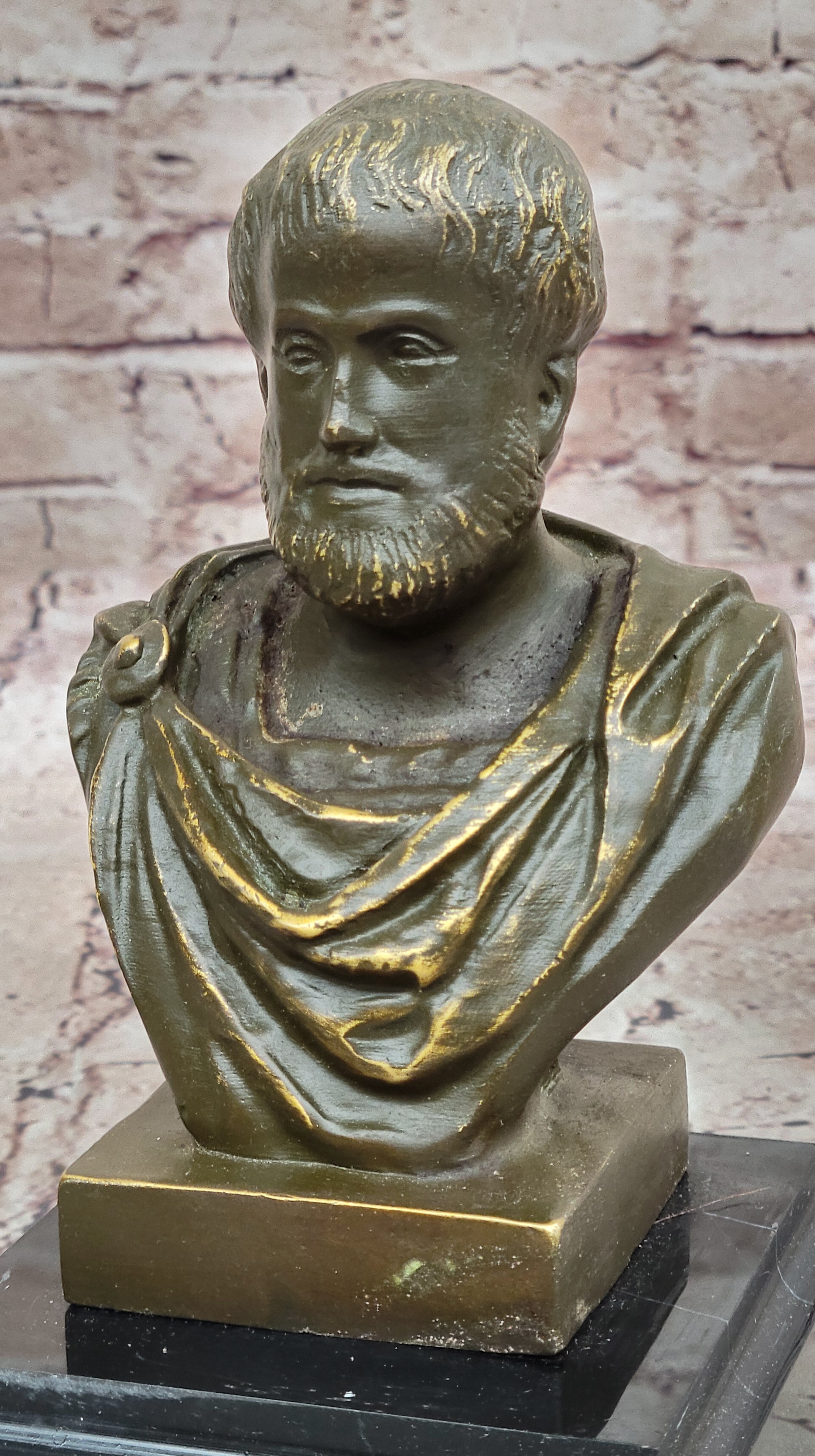 Aristotle Bronze Bust - Ancient Greek Philosopher Art