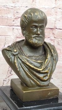 Aristotle Bronze Bust - Ancient Greek Philosopher Art