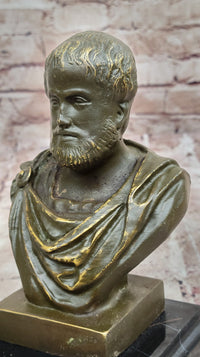 Aristotle Bronze Bust - Ancient Greek Philosopher Art