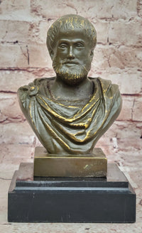 Aristotle Bronze Bust - Ancient Greek Philosopher Art