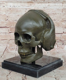 Skull with Headphones Bronze - Modern Gothic Music Art