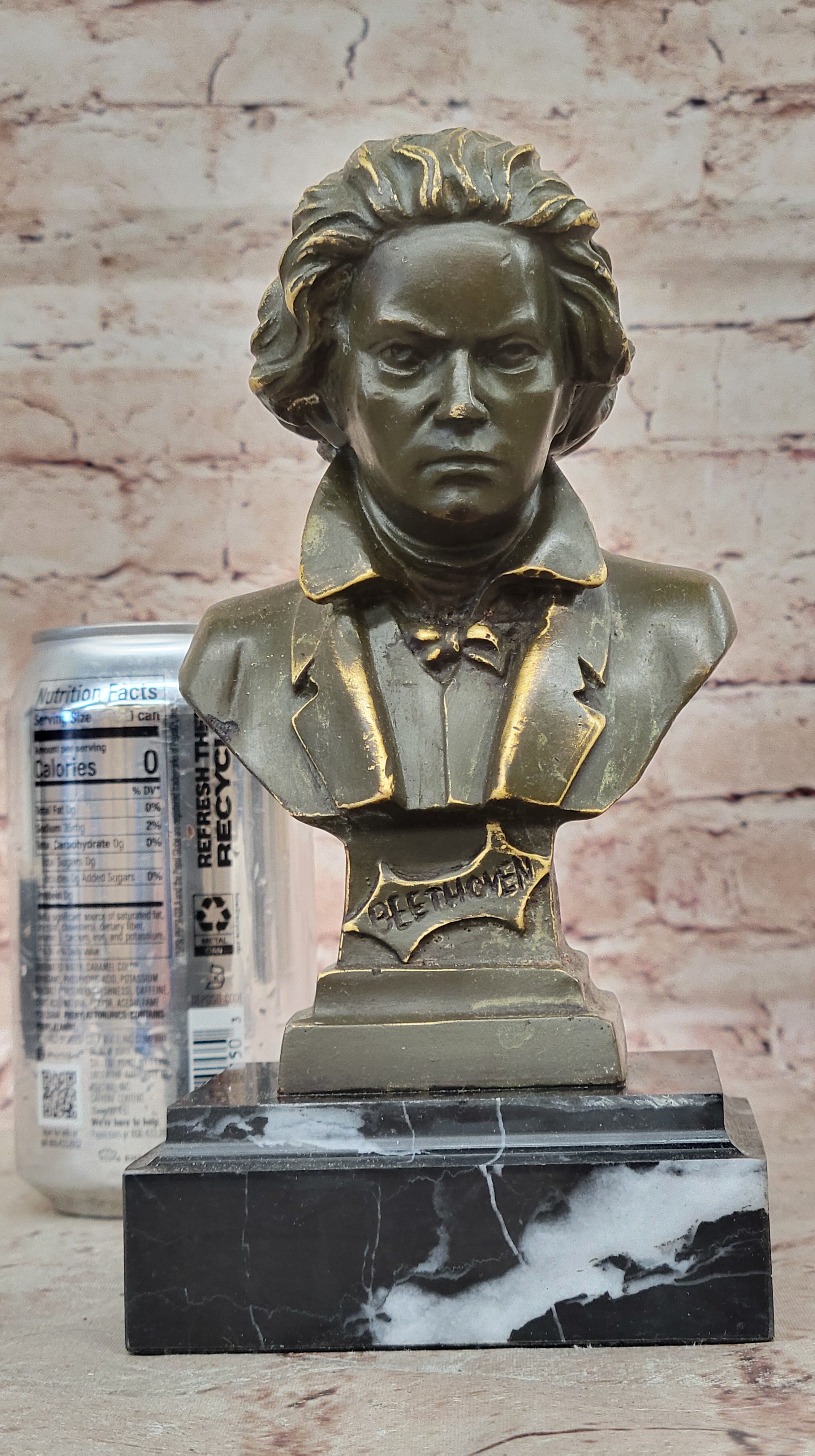 Ludwig van Beethoven Bronze Bust - Classical Composer Art