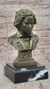 Ludwig van Beethoven Bronze Bust - Classical Composer Art