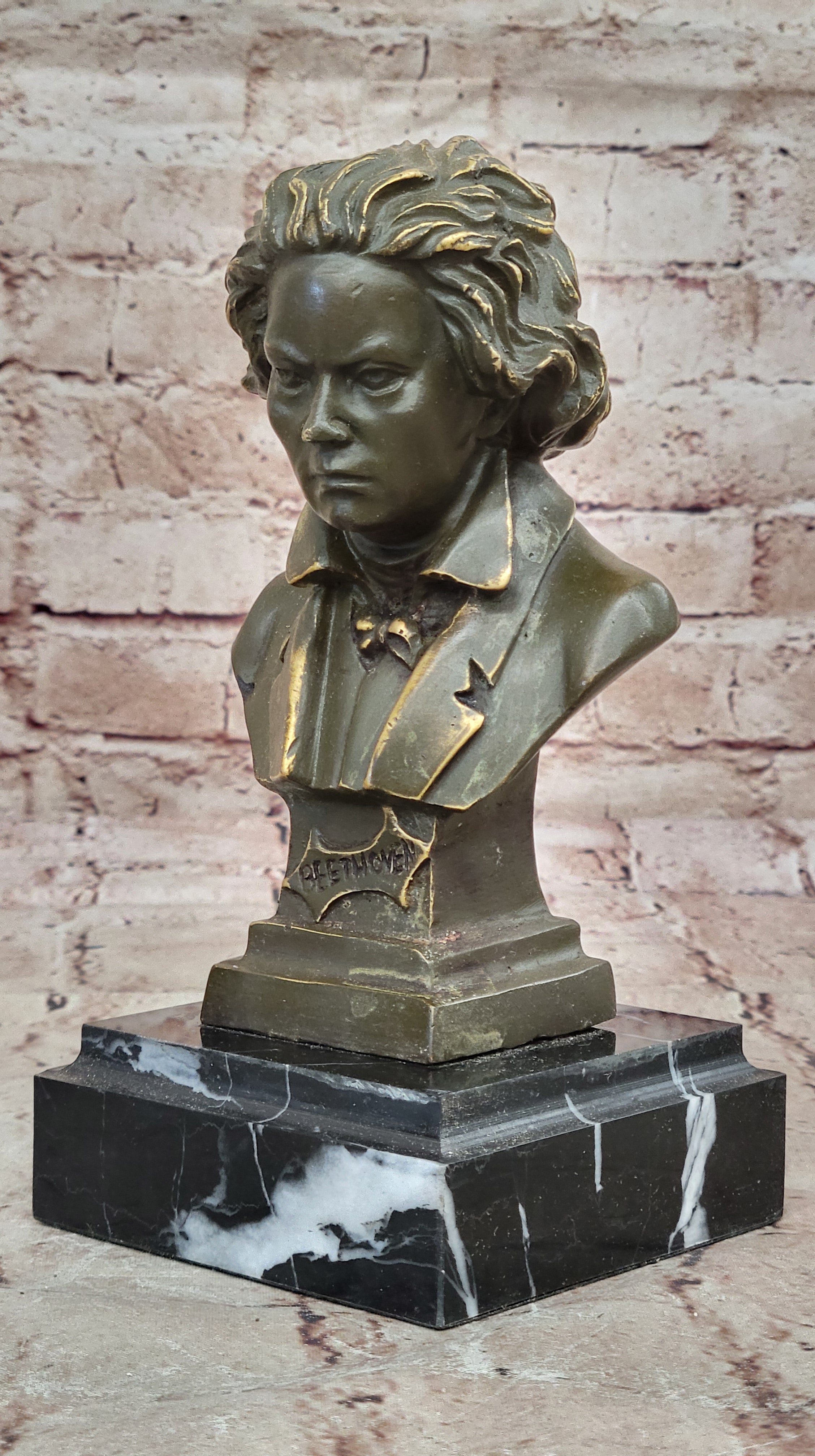 Ludwig van Beethoven Bronze Bust - Classical Composer Art